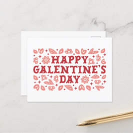 Happy Galentines Day bloemencowgirl esthetiek Briefkaart