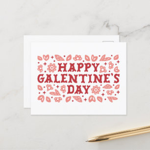 Happy Galentines Day bloemencowgirl esthetiek Briefkaart