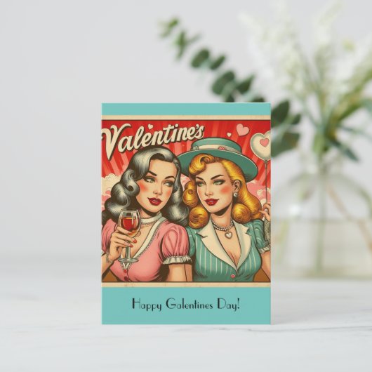 Happy Galentines Day Briefkaart (Staand voorkant)