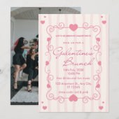 Happy Galentine's Day Brunch-fotokaart Feestdagenkaart (Voorkant / Achterkant)