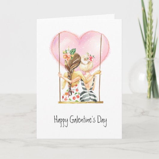 Happy Galentines Day Card Kaart (Voorkant)