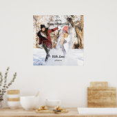 Happy Galentine's Day Custom Photo Best Friends Poster (Keuken)