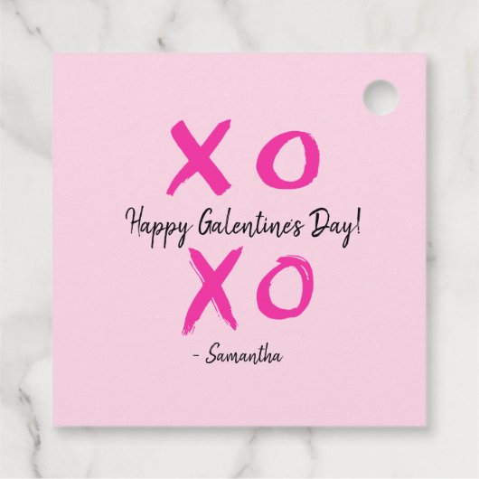 Happy Galentine's Day Custom xoxo valentijns's Bedankjes Labels (Achterkant)