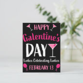 Happy Galentine's Day Februari 13 Briefkaart (Staand voorkant)