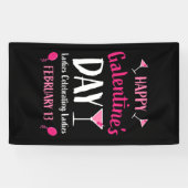 Happy Galentine's Day Februari 13 Spandoek (Horizontaal)