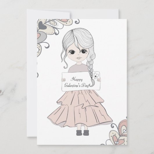 Happy Galentine's Day. Feestdagenkaart (Voorkant)