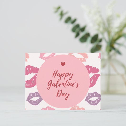 Happy Galentine's Day Feestdagenkaart (Staand voorkant)