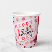 Happy Galentine's Day Food & Spirits Party Papieren Bekers (Achterkant)