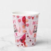 Happy Galentine's Day Food & Spirits Party Papieren Bekers (Rechts)
