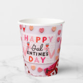 Happy Galentine's Day Food & Spirits Party Papieren Bekers (Voorkant)
