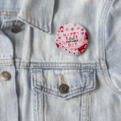 Happy Galentine's Day Food & Spirits Party Ronde Button 5,7 Cm (In situ)