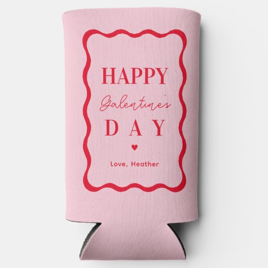 Happy Galentine's Day Girl's Night Gift Favoriet Seltzer Blikjeskoeler (Voorkant)