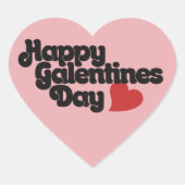 Happy Galentines Day Hart Sticker (Voorkant)