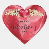 Happy Galentines Day Hart Sticker (Voorkant)