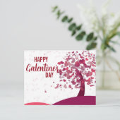 Happy Galentine's Day Heart Tree Briefkaart (Staand voorkant)