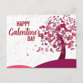 Happy Galentine's Day Heart Tree Briefkaart (Voorkant)