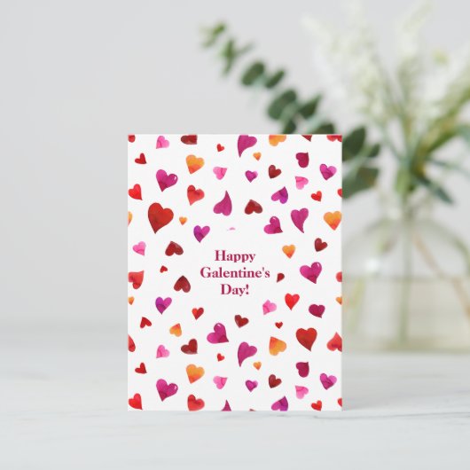 Happy Galentine's day hearts Valentijnsdag Kaart (Staand voorkant)