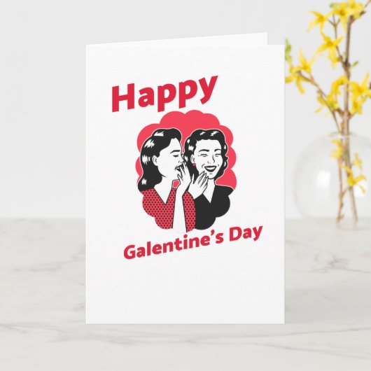Happy Galentine's Day Kaart (Gele Bloem)