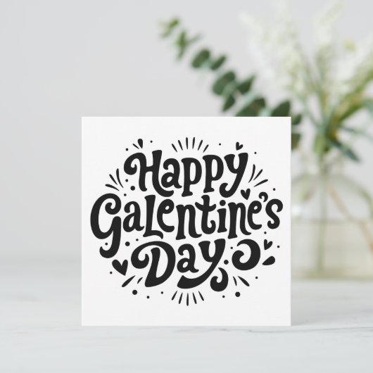 Happy Galentine's Day Kaart (Staand voorkant)