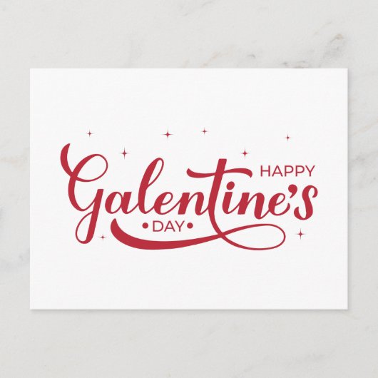 Happy Galentine's Day kalligrafie belettering Briefkaart (Voorkant)