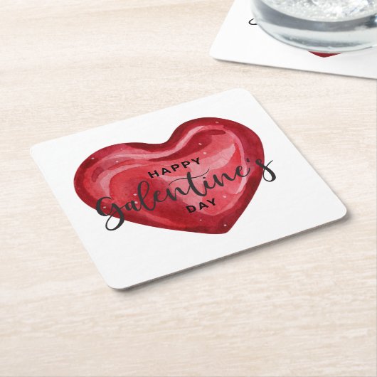 Happy Galentines Day Kartonnen Onderzetters (Schuin)