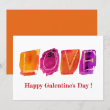 Happy Galentine's Day | 'LOVE' Watercolor Modern