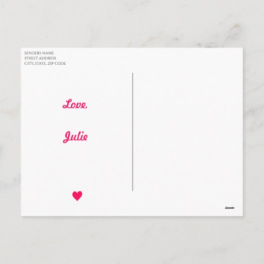 Happy Galentine's Day | "LOVE"-Waterverf Modern Feestdagenkaart (Achterkant)