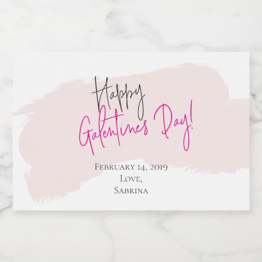 Happy Galentine's Day Mini Mousserende Wijn Labels Sparkling Wijnetiket (Enkel label)