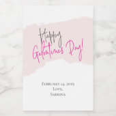 Happy Galentine's Day Mini Wine Labels Wijn Etiket (Enkel label)