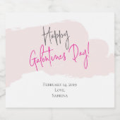 Happy Galentine's Day Mousserende Wijn Labels Sparkling Wijnetiket (Enkel label)
