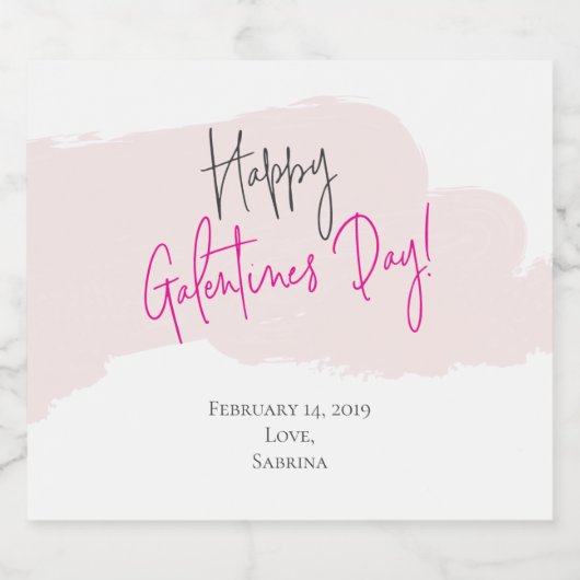 Happy Galentine's Day Mousserende Wijn Labels Sparkling Wijnetiket (Enkel label)