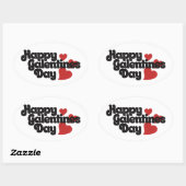 Happy Galentines Day Ovale Sticker (Vel)