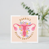 Happy Galentine's Day Ovaria voor Brovaria Feestdagenkaart (Staand voorkant)