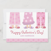 Happy Galentine's Day Pajamas Valentijnse kaart (Voorkant)