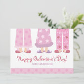 Happy Galentine's Day Pajamas Valentijnse kaart (Staand voorkant)