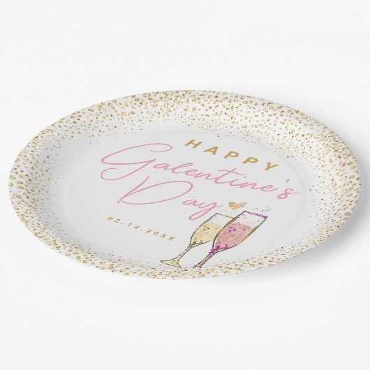 Happy Galentines Day Papieren Bordje (Gekanteld)