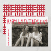 Happy Galentine's Day Photo Card Feestdagenkaart (Voorkant / Achterkant)