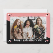 Happy Galentine's Day Photo Holiday Card Feestdagenkaart (Voorkant)