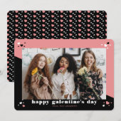 Happy Galentine's Day Photo Holiday Card Feestdagenkaart (Voorkant / Achterkant)