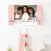 Happy Galentine's Day Pink Heart Foto Friend Spandoek (Insitu)