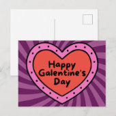 Happy Galentine's Day Platonic Valentijn Briefkaart (Voorkant / Achterkant)