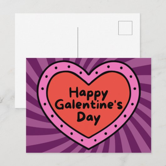Happy Galentine's Day Platonic Valentijn Briefkaart (Voorkant / Achterkant)