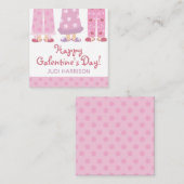 Happy Galentine's Day Pyjama's Gift Enclosure Kaar Notitiekaartje (Voorkant / Achterkant)