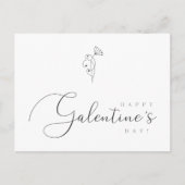 Happy Galentines Day Quote Botanical Briefkaart (Voorkant)
