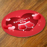 Happy Galentine's Day Red Wine Glasses Hearts Ronde Kartonnen Onderzetter<br><div class="desc">Vrolijke Galentine's Day rode wijnglazen dragen papier onderzetter. U kunt dit ONTWERP overdragen op andere Zazzle producten en het aanpassen om de meeste Zazzle punten te passen. Dank u voor het kiezen van onze design en het tegenhouden door de Standaard Design van de Studio.</div>