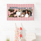 Happy Galentine's Day Roze Heart Friend 2 Foto Spandoek (Insitu)