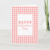 Happy Galentine's Day Roze Heart Pattern Feestdagen Kaart (Voorkant)