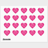 Happy Galentine's Day Roze Heart Sticker (Vel)