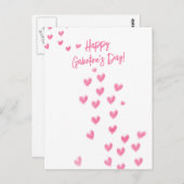 Happy Galentine's Day Schattige roze harten Briefkaart (Voorkant / Achterkant)
