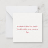 Happy Galentine's Day Schattigee Girly Valentijnse Notitiekaartje (Achterkant)